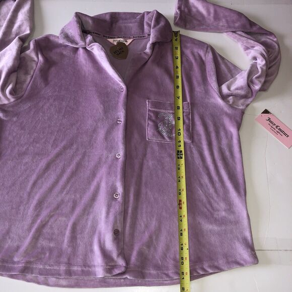 Juicy Couture Sleepwear Women’s Pajama Button Up Top L/S Mauve Muse Medium NWT - Picture 6 of 12